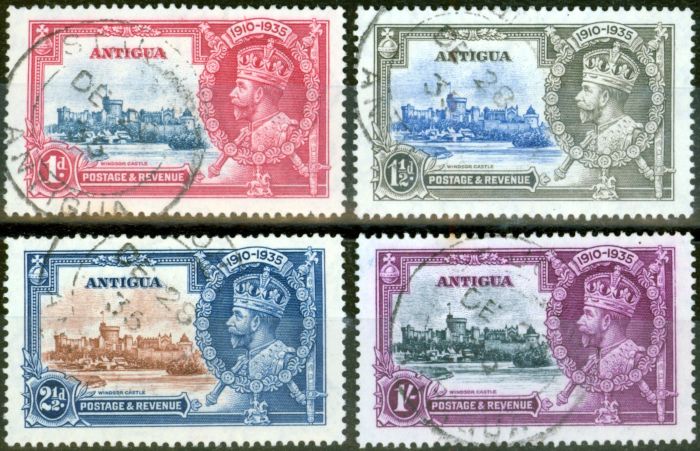 Collectible Postage Stamp from Antigua 1935 Jubilee set of 4 SG91-94 Fine Used