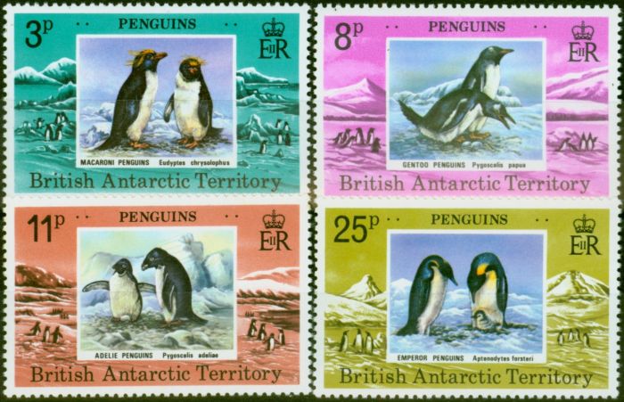Old Postage Stamp B.A.T 1979 Penguins Set of 4 SG89-92 V.F MNH