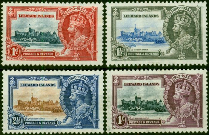Leeward Islands 1935 Jubilee Set of 4 SG88-91 Good MM  King George V (1910-1936) Old Stamps