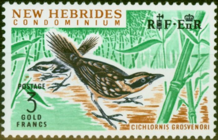Rare Postage Stamp New Hebrides 1965 3f Deep Violet Orange-Brown SG108 Very Fine MNH