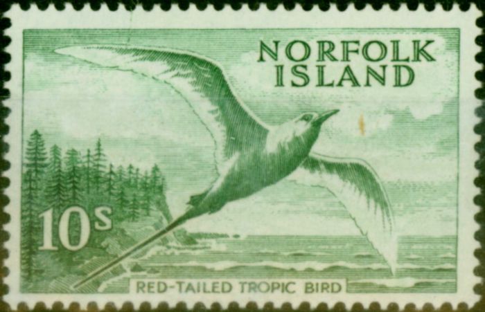 Old Postage Stamp Norfolk Island 1961 10s Emerald-Green SG36 V.F MNH