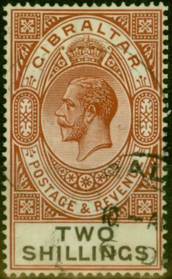 Old Postage Stamp Gibraltar 1929 2s Red-Brown & Black SG103 Fine Used