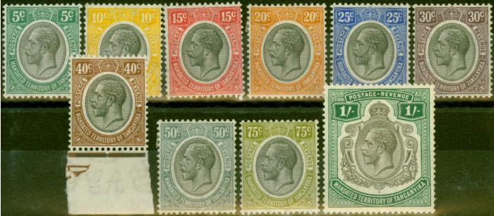 Collectible Postage Stamp Tanganyika 1927 Set of 10 to 1s SG93-102 Fine & Fresh MM