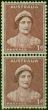 Rare Postage Stamp Australia 1942 1d Maroon SG181a Coil Pair V.F MNH