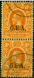 Rare Postage Stamp from Tanganyika 1922 10c Orange SG73 Very Fine Used Pair (Variants Available)