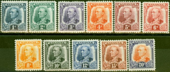 Valuable Postage Stamp Sarawak 1932 Set of 11s to 20c SG91-101 Fine MM