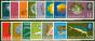 Collectible Postage Stamp Barbados 1966-69 Set of 15 SG342-355a V.F MNH