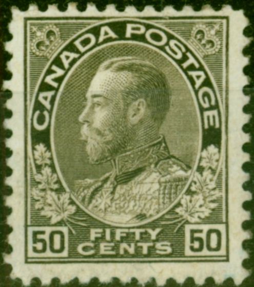 Valuable Postage Stamp from Canada 1912 50c Grey-Black SG214 Fine Mtd Mint