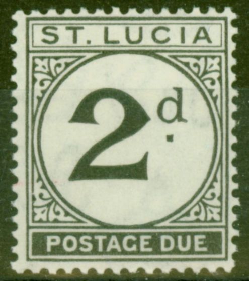 Collectible Postage Stamp from St Lucia 1933 2d Black SGD4 Fine Very Lightly Mtd Mint