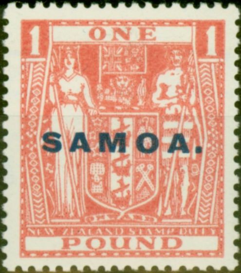 Valuable Postage Stamp Samoa 1932 £1 Pink SG174 Fine & Fresh VLMM