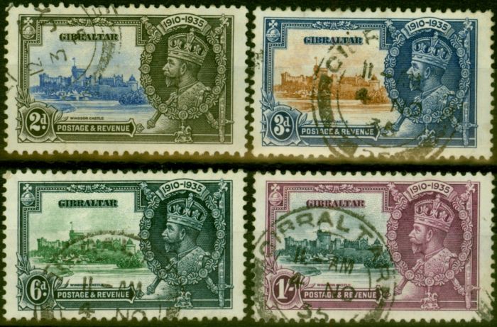 Old Postage Stamp Gibraltar 1935 Jubilee Set of 4 SG114-117 Fine Used (3)