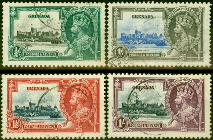 Valuable Postage Stamp from Grenada 1935 Jubilee Set of 4 SG145-148 Fine Used