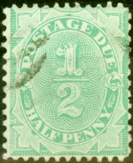 Rare Postage Stamp from Australia 1907 1/2d Green SGD45 Wmk Single Lined A Fine Used