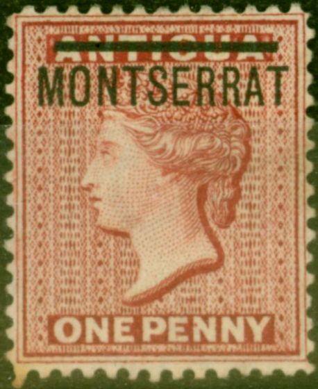 Collectible Postage Stamp from Montserrat 1884 1d Red SG8 Fine Unused