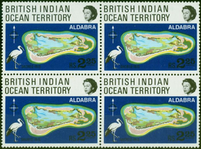 Valuable Postage Stamp B.I.O.T 1969 Coral Atols 2R25 SG31 V.F VLMM Block of 4