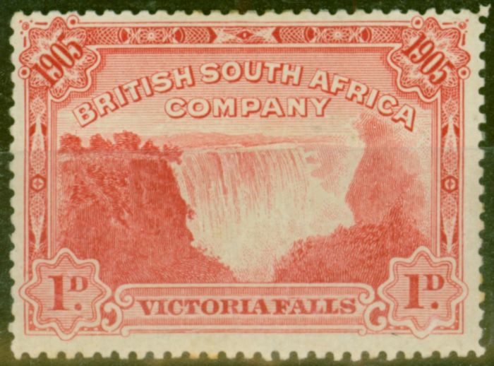 Rare Postage Stamp from Rhodesia 1905 Falls 1d Red SG94 Fine & Fresh Mtd Mint