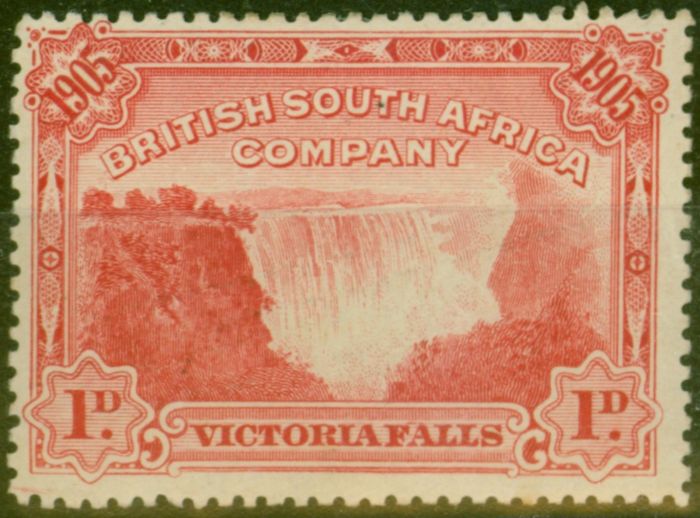 Rare Postage Stamp from Rhodesia 1905 Falls 1d Red SG94 Fine Mtd Mint