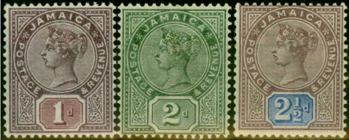 Collectible Postage Stamp Jamaica 1889-91 Set of 3 SG27-29 V.F VLMM