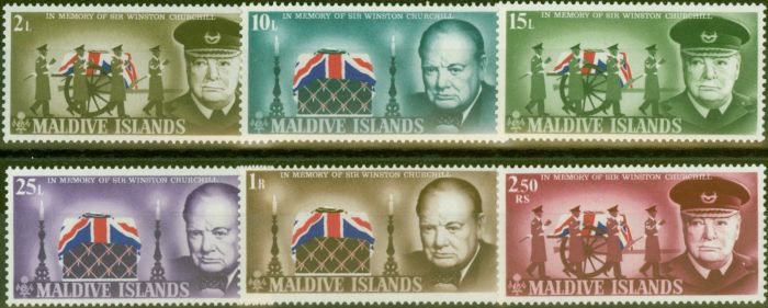Valuable Postage Stamp from Maldives 1967 Churchill set of 6 SG204-209 V.F MNH