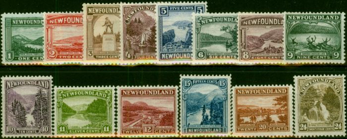 Valuable Postage Stamp Newfoundland 1923-24 Set of 14 SG149-162 V.F MNH & VLMM