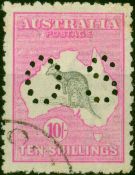 Australia 1915 10s Grey & Pink SG051 V.F.U. King George V (1910-1936) Used Stamps