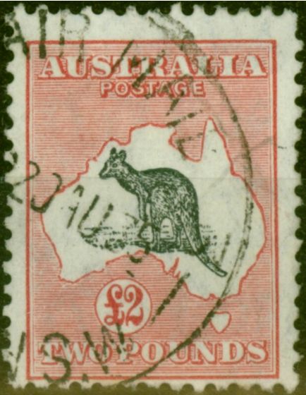 Valuable Postage Stamp from Australia 1934 £2 Black & Rose SG138 Fine Used