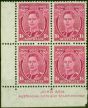Valuable Postage Stamp Australia 1943 1s 4d Magenta SG175a V.F MNH & LMM Imprint Block of 4