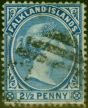 Valuable Postage Stamp Falkland Islands 1891 2 1/2d Pale Chalky Ultramarine SG27 Good Used