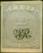 Rare Postage Stamp Fiji 1876 1d Grey-Blue SG28d Imperf Single Fine MM
