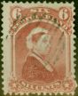 Old Postage Stamp Newfoundland 1870 6c Rose SG39 Fine Used