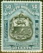 Old Postage Stamp from North Borneo 1925 50c Steel-Blue SG290 V.F Very Lightly Mtd Mint