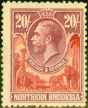 Collectible Postage Stamp from Northern Rhodesia 1925 20s Carmine-Red & Rose-Purple SG17 Good LMM