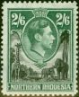 Collectible Postage Stamp Northern Rhodesia 1938 2s6d Black & Green SG41 Fine LMM