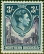 Old Postage Stamp Northern Rhodesia 1938 3s Violet & Blue SG42 Fine LMM