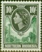 Collectible Postage Stamp from Northern Rhodesia 1953 10s Green & Black SG73 Fine Mtd Mint