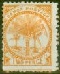Valuable Postage Stamp from Samoa 1886 2d Dull Orange SG23 P.12.5 Wmk 4a Fine Mtd Mint