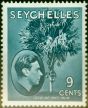Old Postage Stamp from Seychelles 1938 9c Grey-Blue SG138a Fine MNH