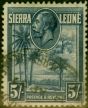 Collectible Postage Stamp from Sierra Leone 1932 5s Deep Blue SG165 Good Used
