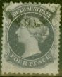 Rare Postage Stamp from South Australia 1868 4d Dull Purple SG70 Fine Used