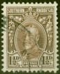 Valuable Postage Stamp from Southern Rhodesia 1933 1 1/2d Chocolate SG16c P.12 Fine Used