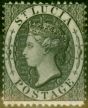 Rare Postage Stamp from St Lucia 1876 Black SG15 Fine Mtd Mint