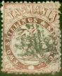 Collectible Postage Stamp from Tasmania 1863 2s 6d Carmine SGF13 Good Used