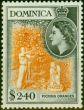 Valuable Postage Stamp from Dominica 1954 $2.40 Yellow-Orange & Black SG158 Fine MNH