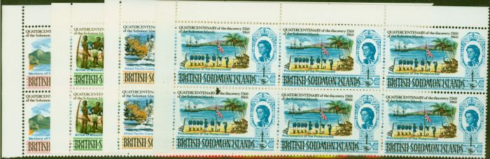 Collectible Postage Stamp from Solomon Is 1968 Quatercentenary set of 4 SG162-165 Superb MNH Blocks of 6