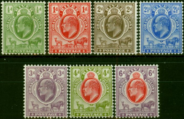 Rare Postage Stamp Orange River Colony 1903 Set of 7 to 6d SG139-145 Fine LMM