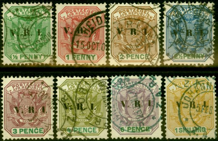 Valuable Postage Stamp from Transvaal 1900 Set of 8 to 1s SG226-233 Fine Used