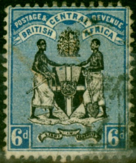 B.C.A Nyasaland 1896 6d Black & Blue SG35 Good Used Queen Victoria (1840-1901) Rare Stamps