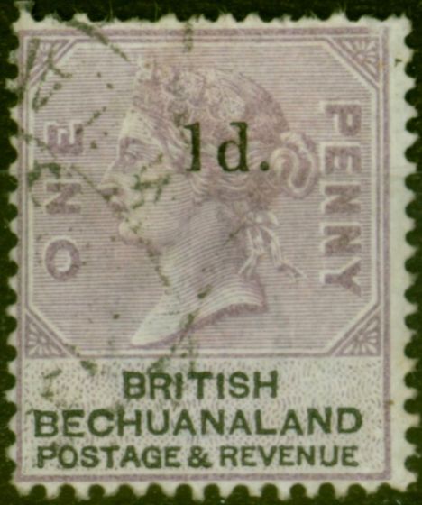 Valuable Postage Stamp Bechuanaland 1888 1d on 1d Lilac & Black SG22 Fine Used
