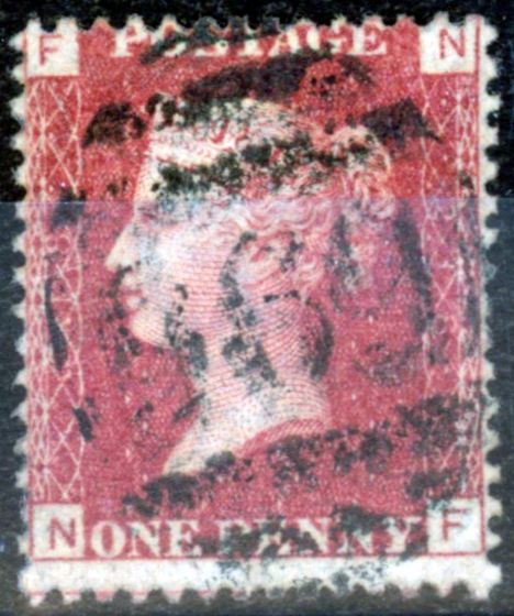Old Postage Stamp from Cyprus GB 1878 1d Rose-Red Pl 218 Used in NICOSIA Cyprus SGZ36 969 Duplex Fine Used