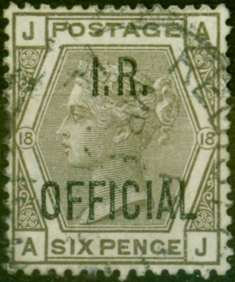 Rare Postage Stamp GB 1882 6d Grey SG04 Fine Used